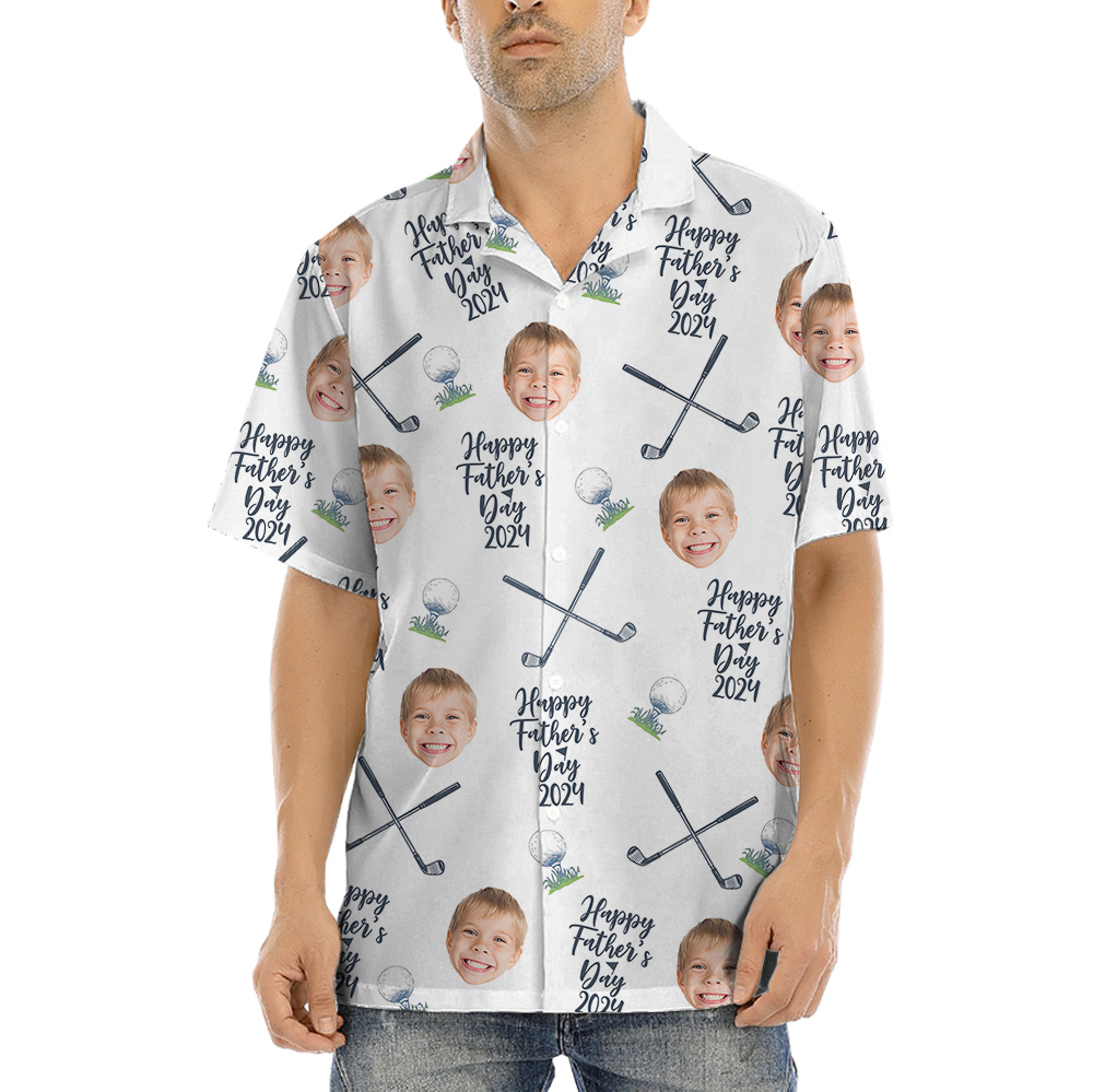 Happy Father’s Day Custom Kid Faces Male Shirt - variant image 1