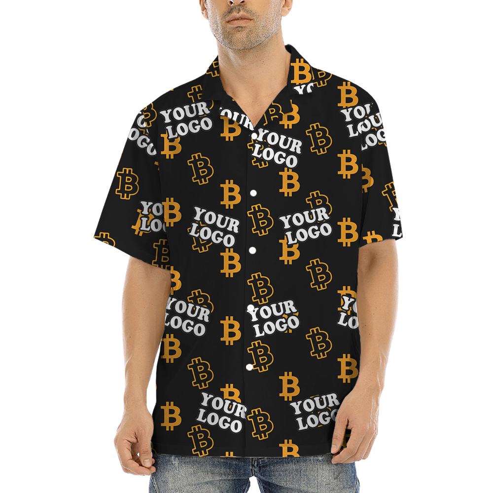 Cryptocurrency Custom Company Logo Male Hawaiian Shirt - variant image 1