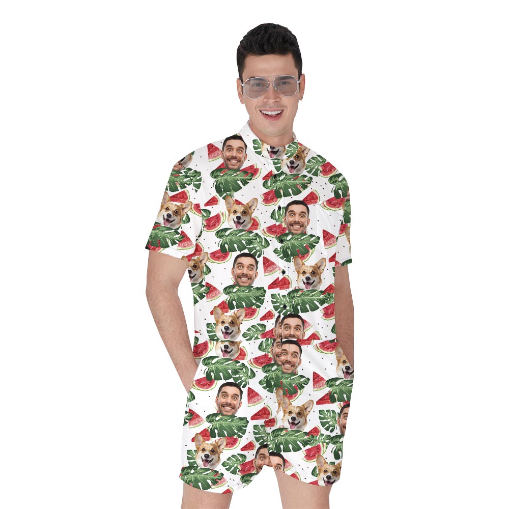 Put Your Face And Friends' Face On Men's Tropical Romper - variant image 1