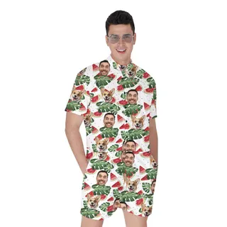 Put Your Face And Friends' Face On Men's Tropical Romper