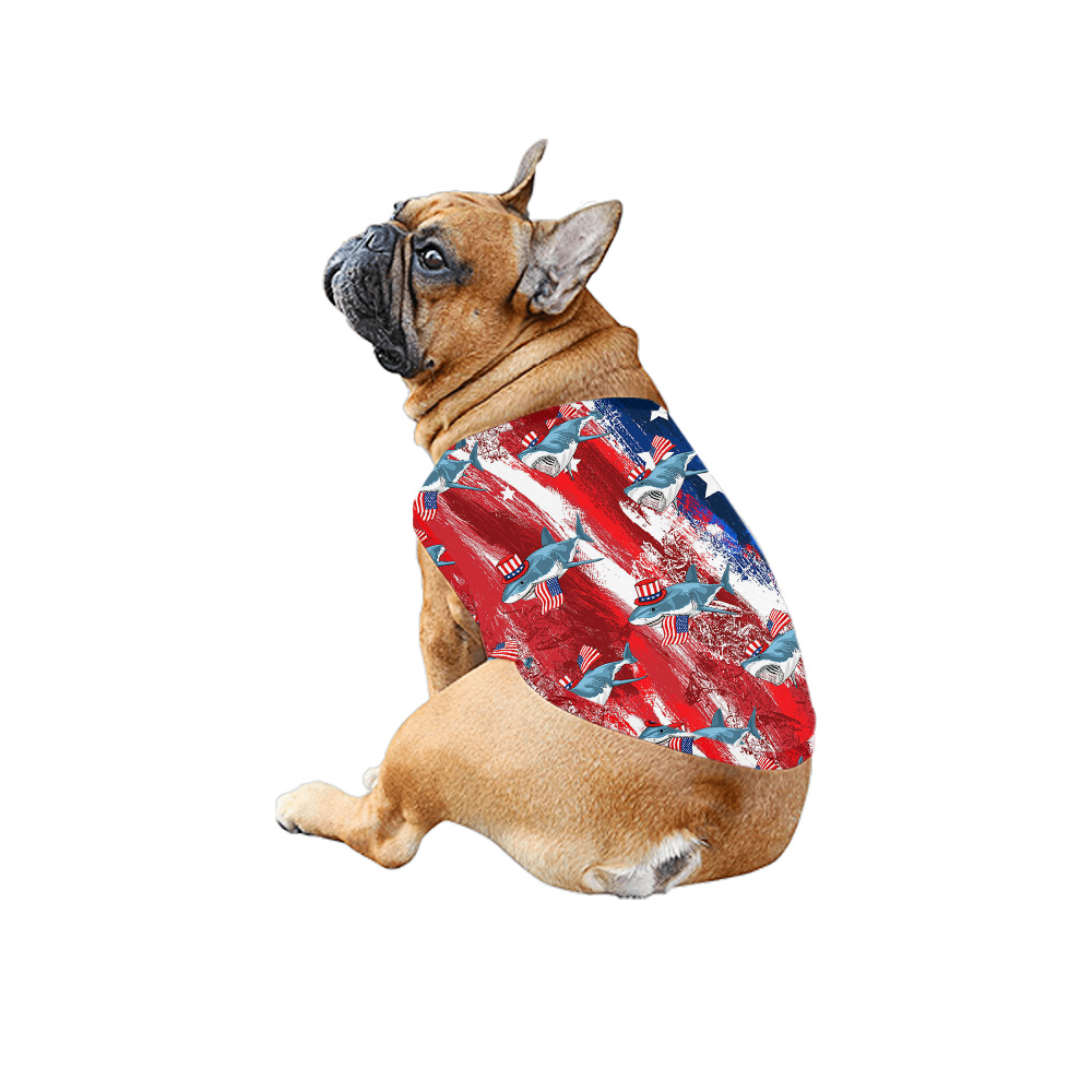 Patriotic Shark 4th Of July Matching Hawaiian Outfits For Family