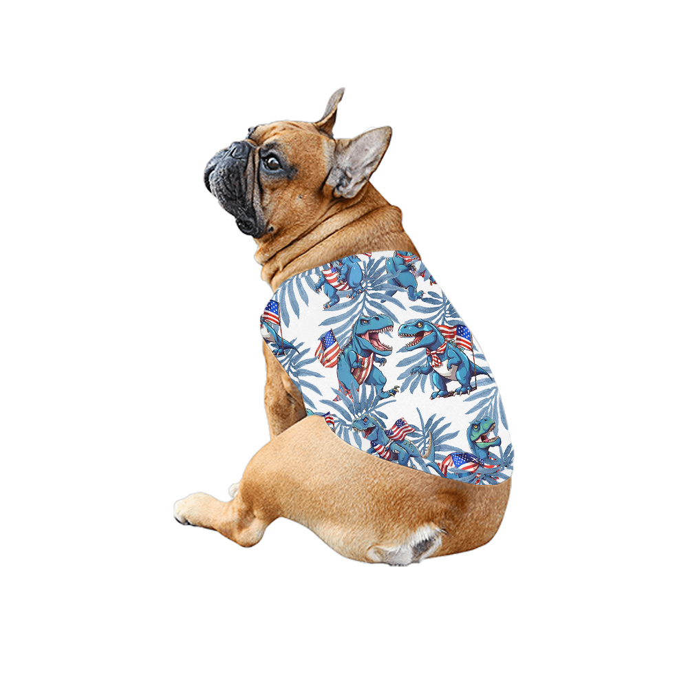 4th Of July Dinosaur Matching Family Hawaiian Outfits