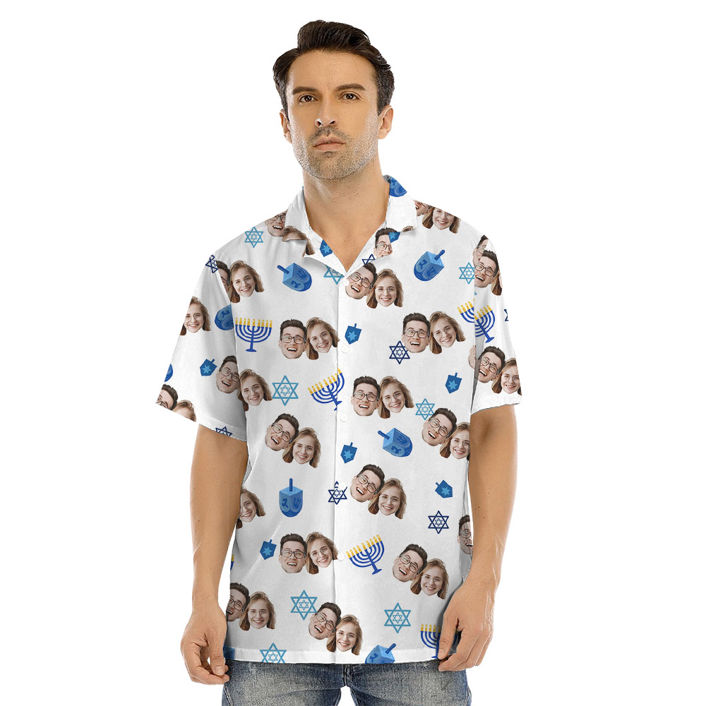 Personalized Hanukkah Matching Family Hawaiian Shirt And Dress