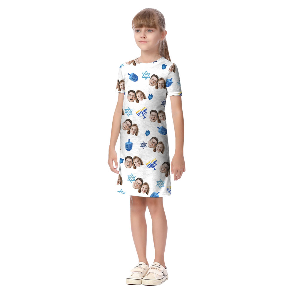 Personalized Hanukkah Matching Family Hawaiian Shirt And Dress