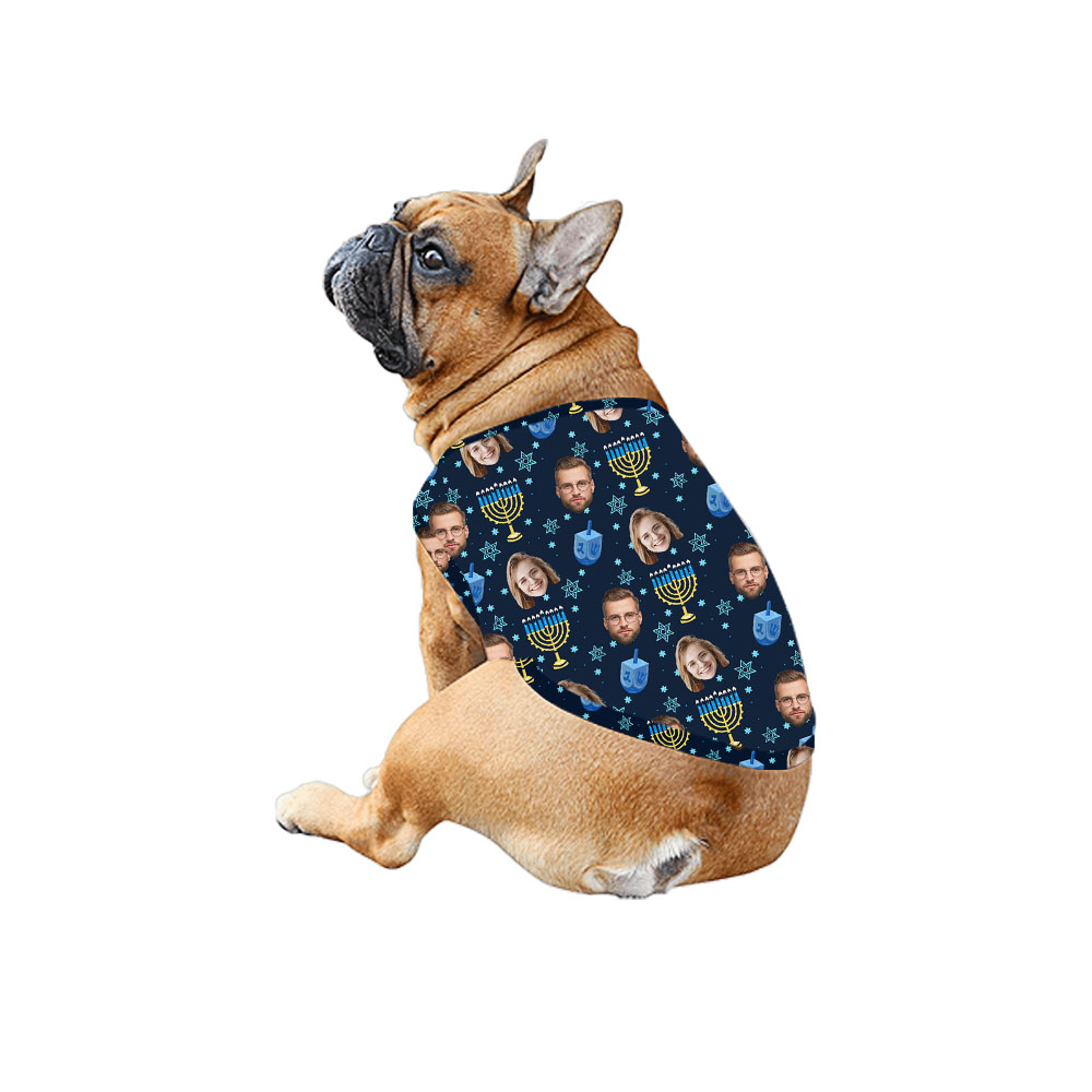 Custom Face Hanukkah Matching Family Hawaiian Shirt