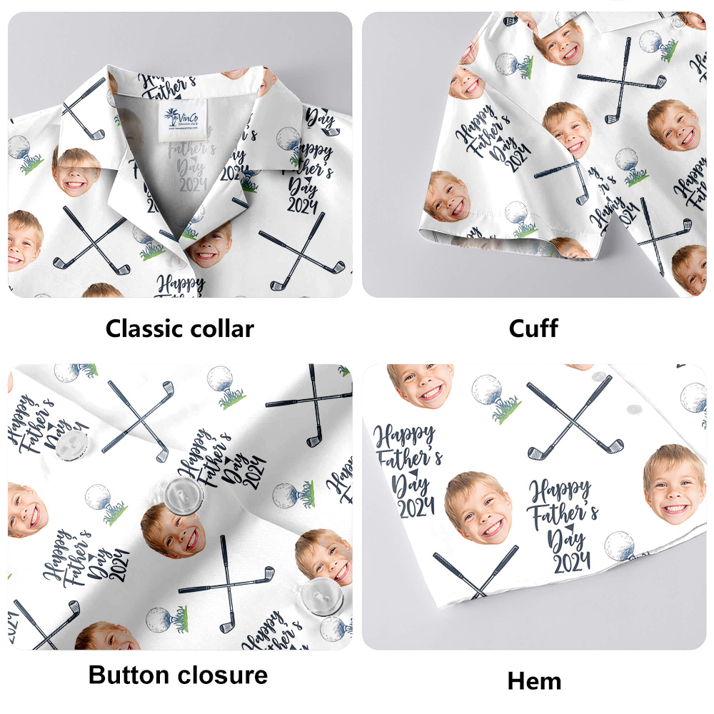 Happy Father’s Day Custom Kid Faces Male Shirt