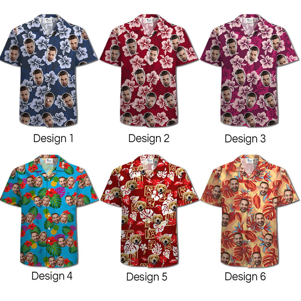 Personalized Face Tropical Hawaiian Shirts