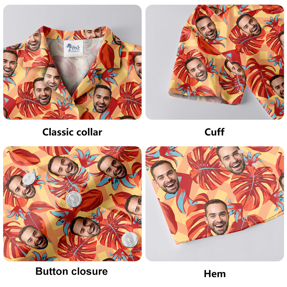 Personalized Face Tropical Hawaiian Shirts