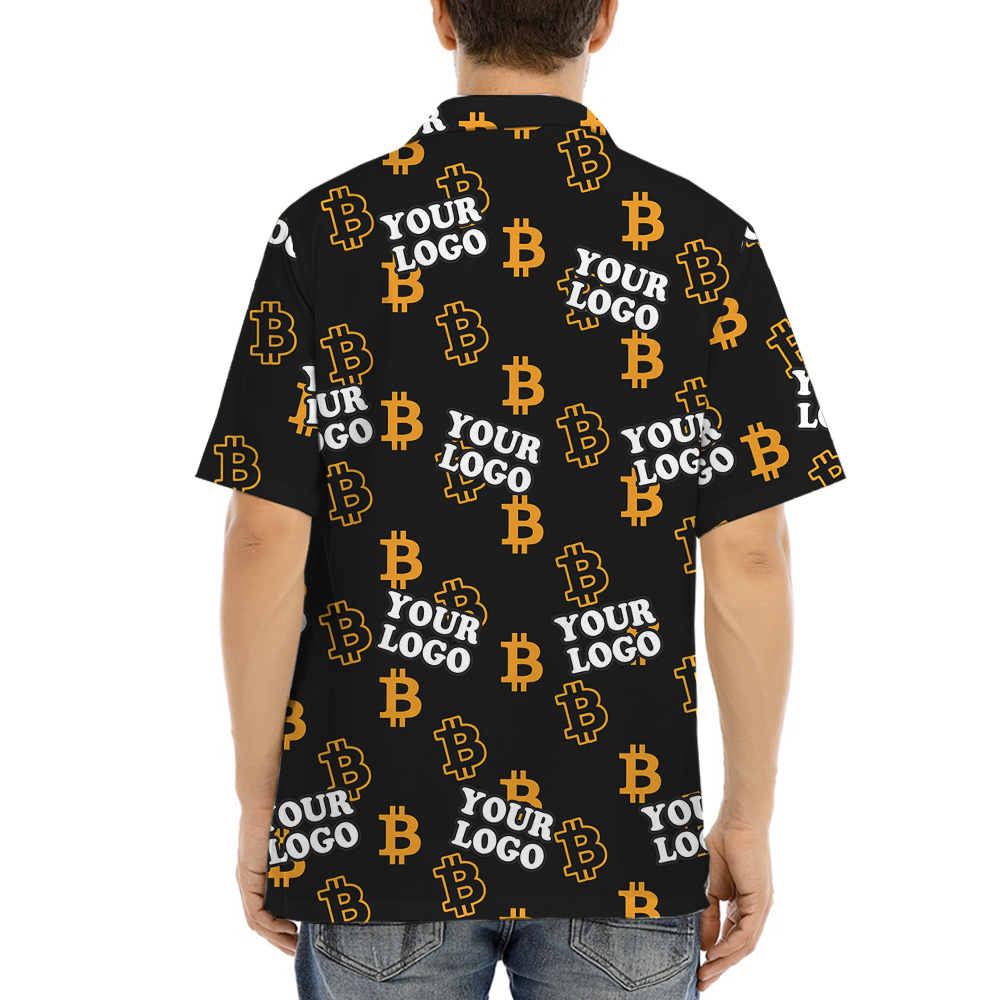 Cryptocurrency Custom Company Logo Male Hawaiian Shirt