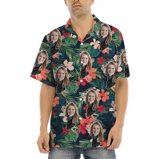 Custom Girl's Face Graduation Button Up Shirt