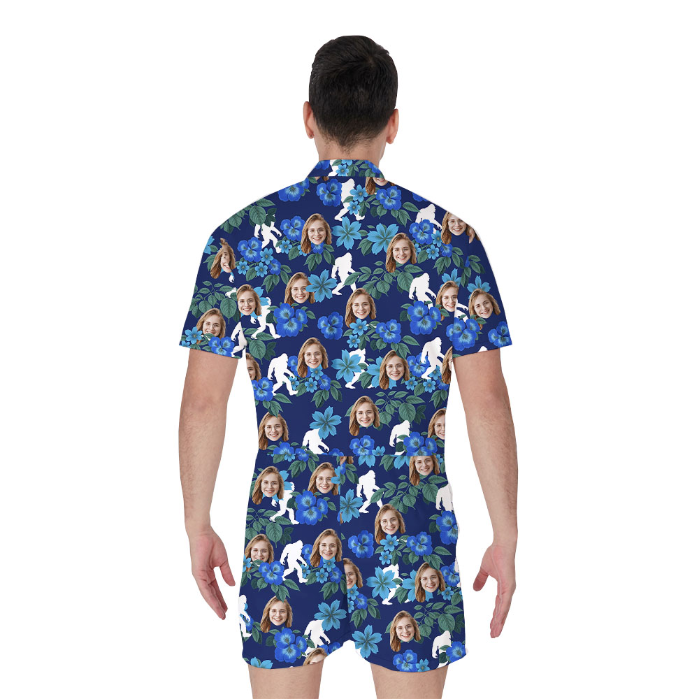 Personalized Photo Sasquatch Male's Romper