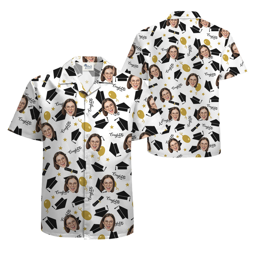 Congratulation Graduation Hawaiian Shirt With 1-5 Faces