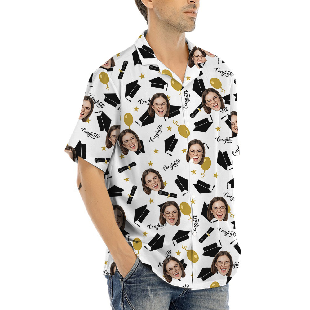 Congratulation Graduation Hawaiian Shirt With 1-5 Faces