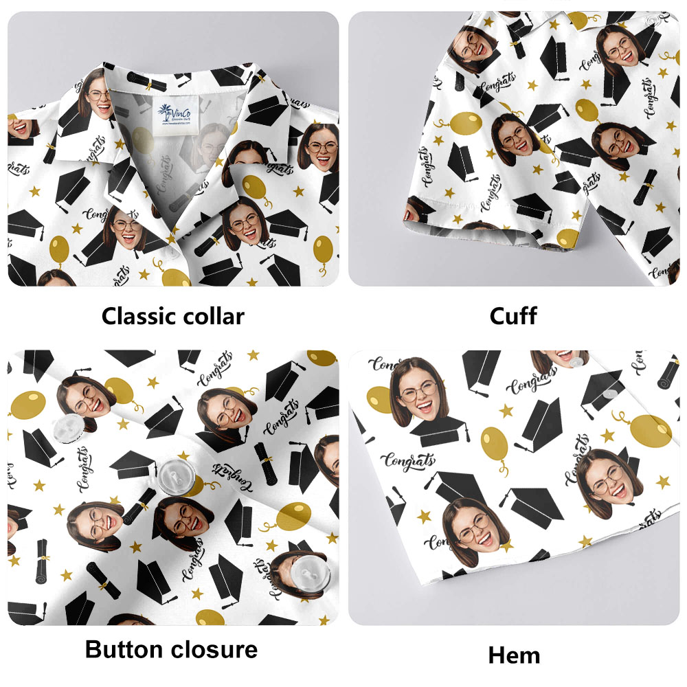 Congratulation Graduation Hawaiian Shirt With 1-5 Faces