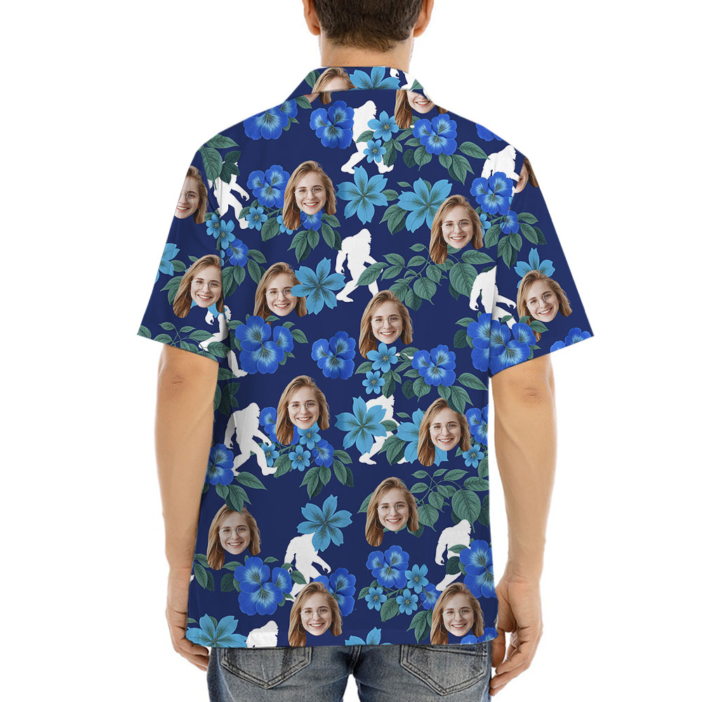 Bigfoot Custom Hawaiian Shirt With 1-5 Faces