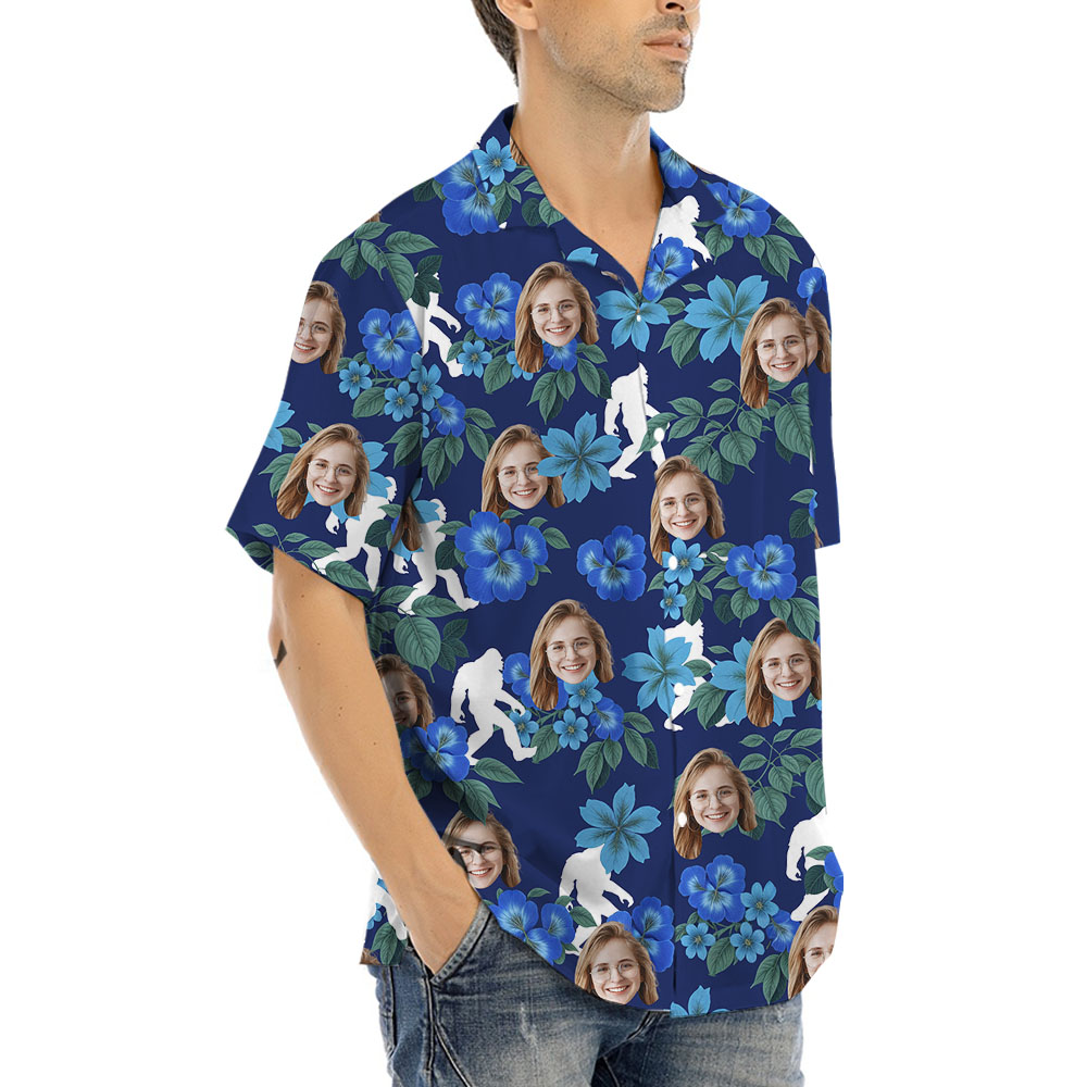 Bigfoot Custom Hawaiian Shirt With 1-5 Faces