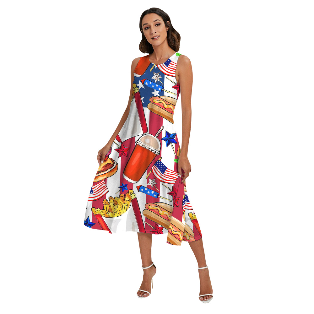 American Fast Food 4th Of July Matching Hawaiian Outfits For Family