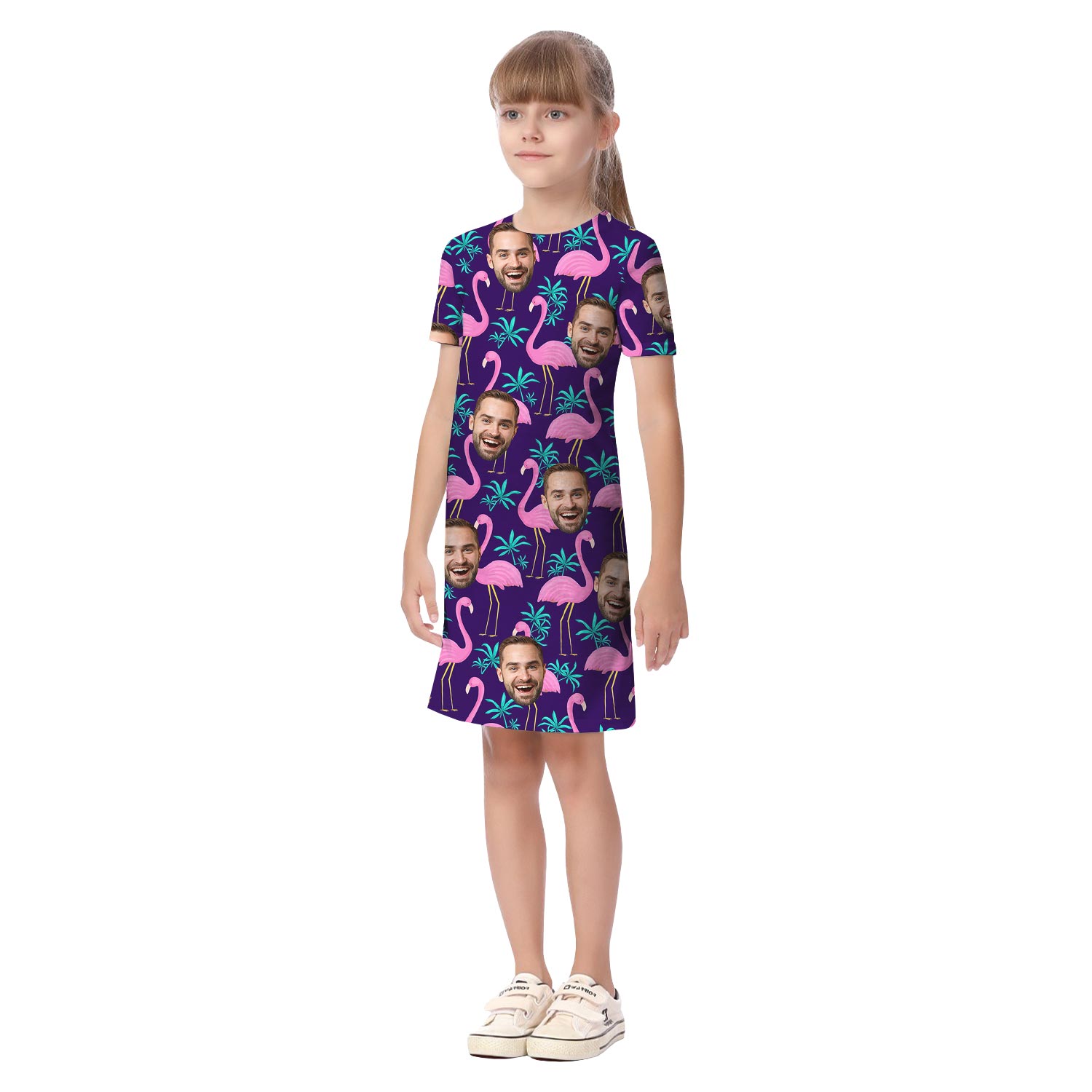Custom Different Faces Flamingo Hawaiian Outfits Matching Family