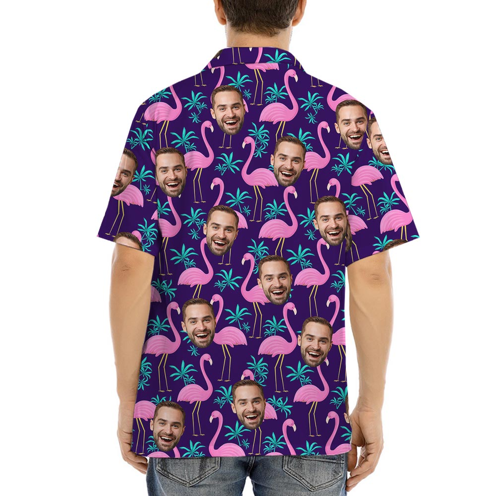 Custom Different Faces Flamingo Hawaiian Shirt