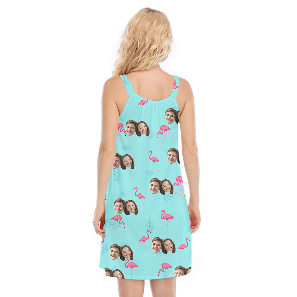 Unique Flamingo Cami Dress With Any Faces