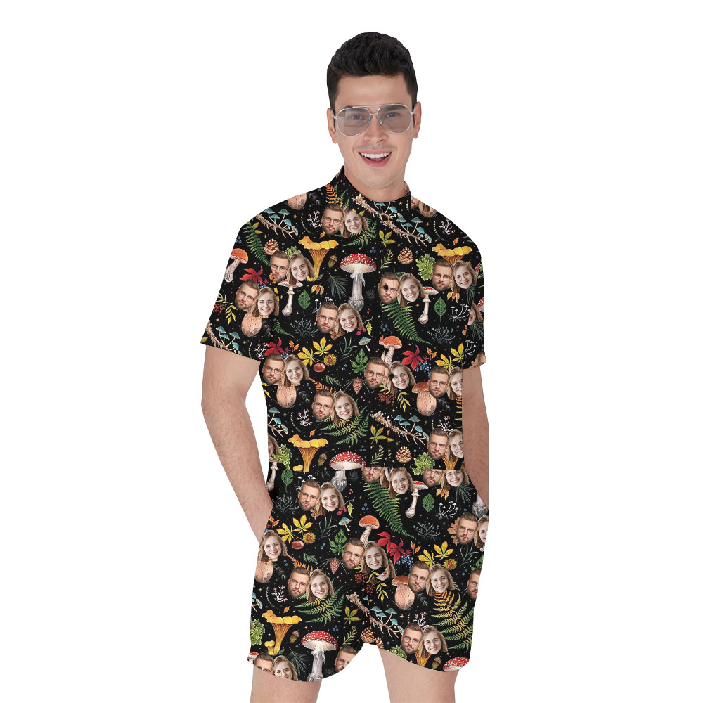 Unique Mushroom Men's Romper With 1-5 Faces - variant image 1