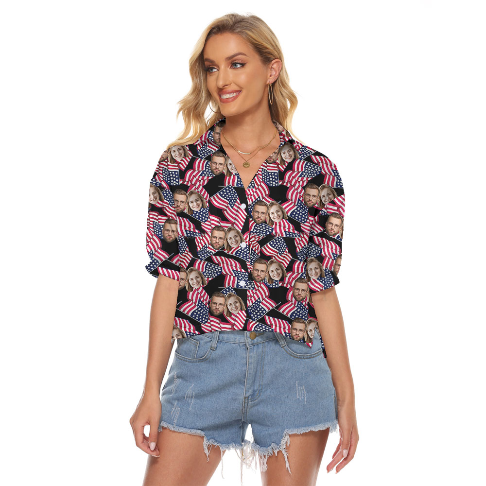 4th Of July Women's Blouse With 1-5 Faces - variant image 1