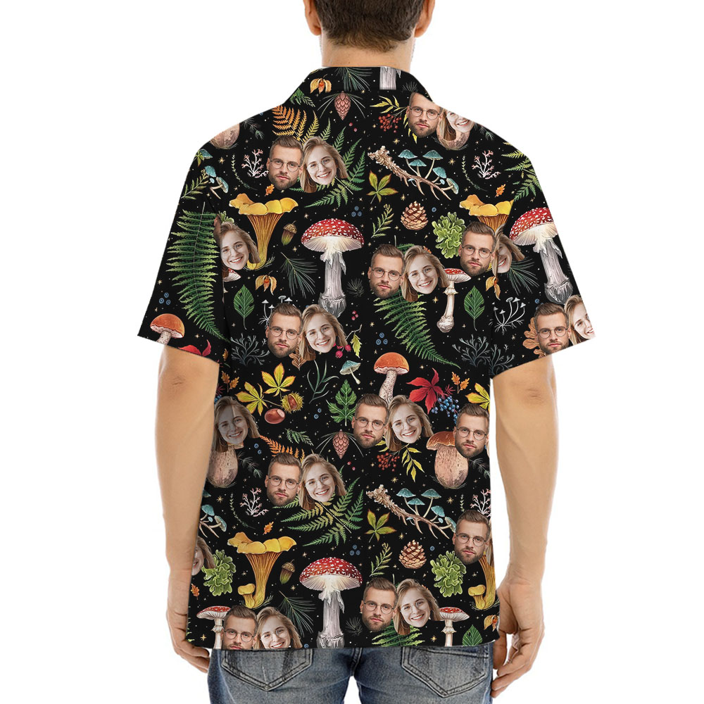 Custom Mushroom Hawaiian Shirt With 1-5 Faces