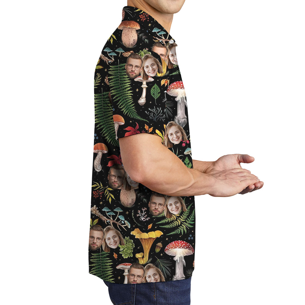 Mushroom Men's Polo Shirt With Up To 5 Faces