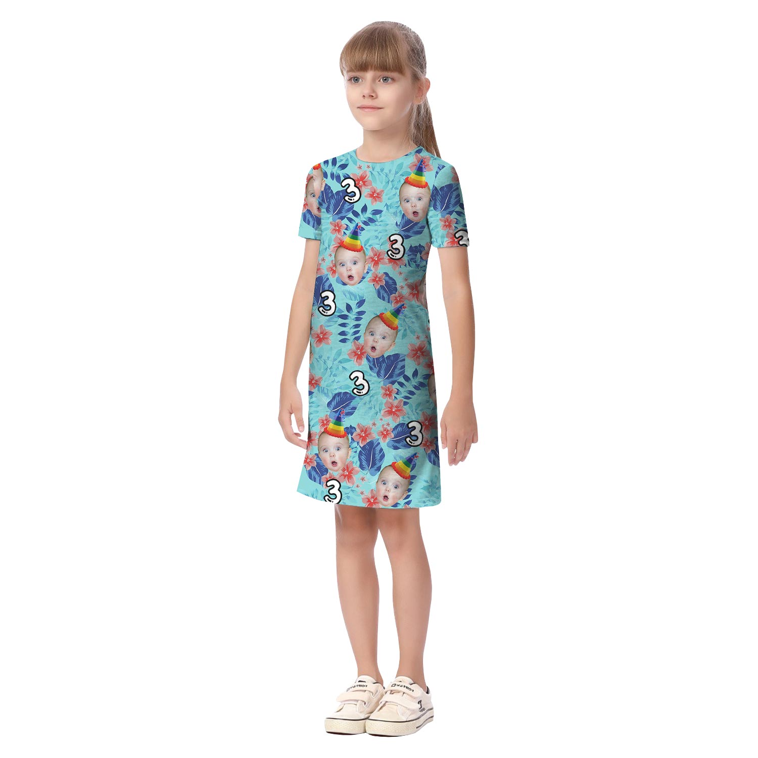 Birthday Matching Hawaiian Outfit For Family With Face