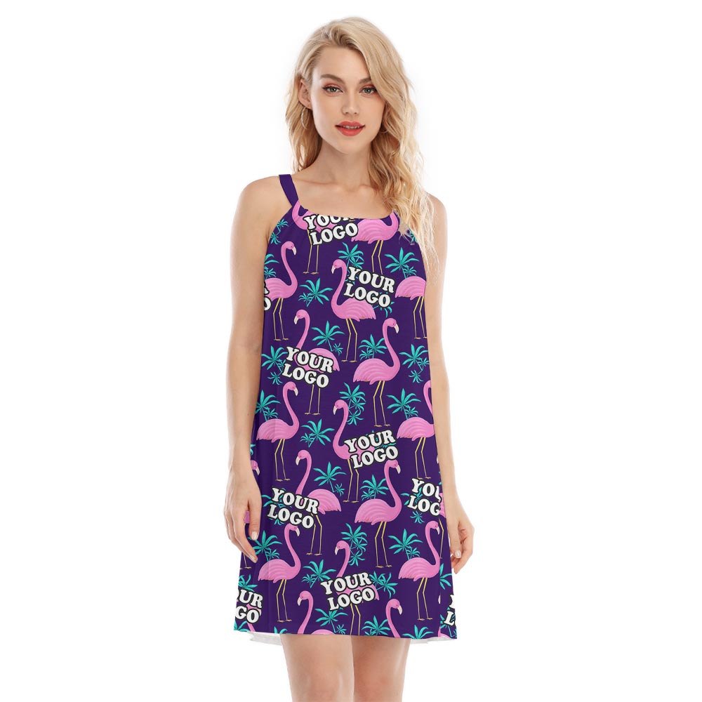 Lovely Pink Flamingo Women's Dress Customizable - variant image 1