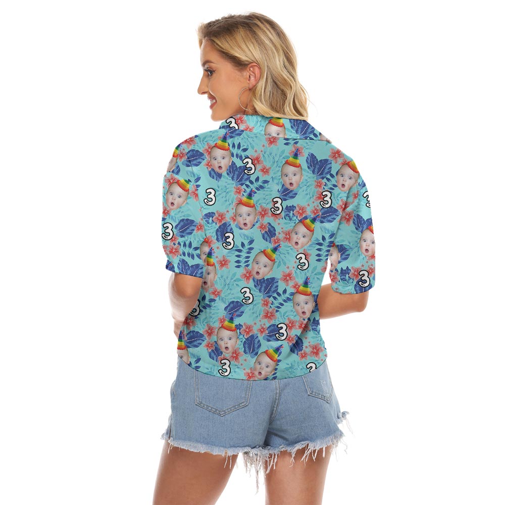 Personalized Birthday Ladies Crop Top Tropical Shirt