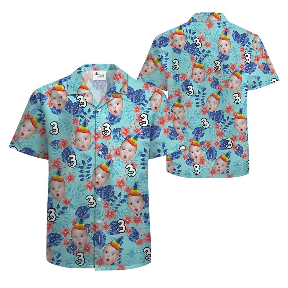 Happy Birthday Funny Hawaiian Shirts With Custom Face