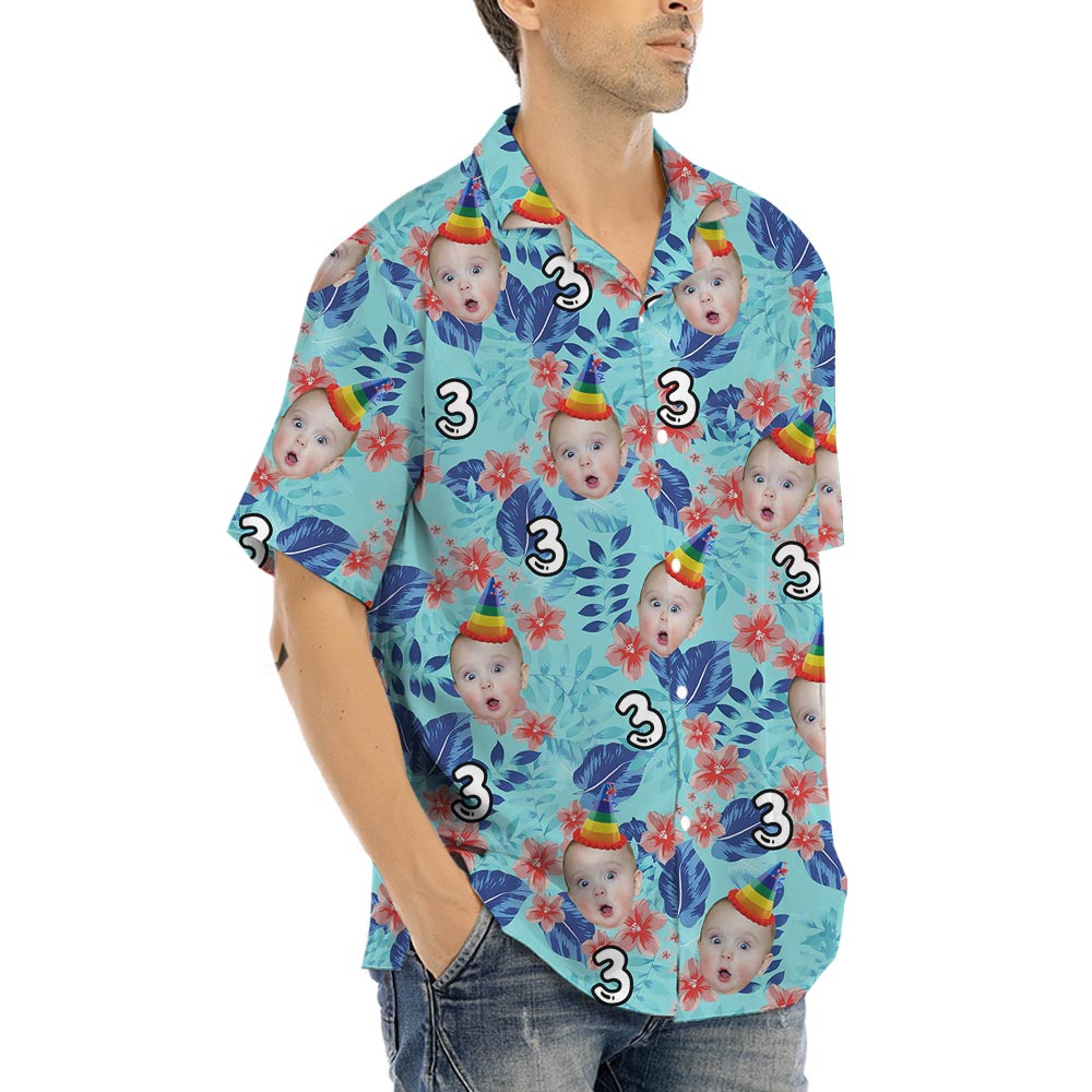 Happy Birthday Funny Hawaiian Shirts With Custom Face