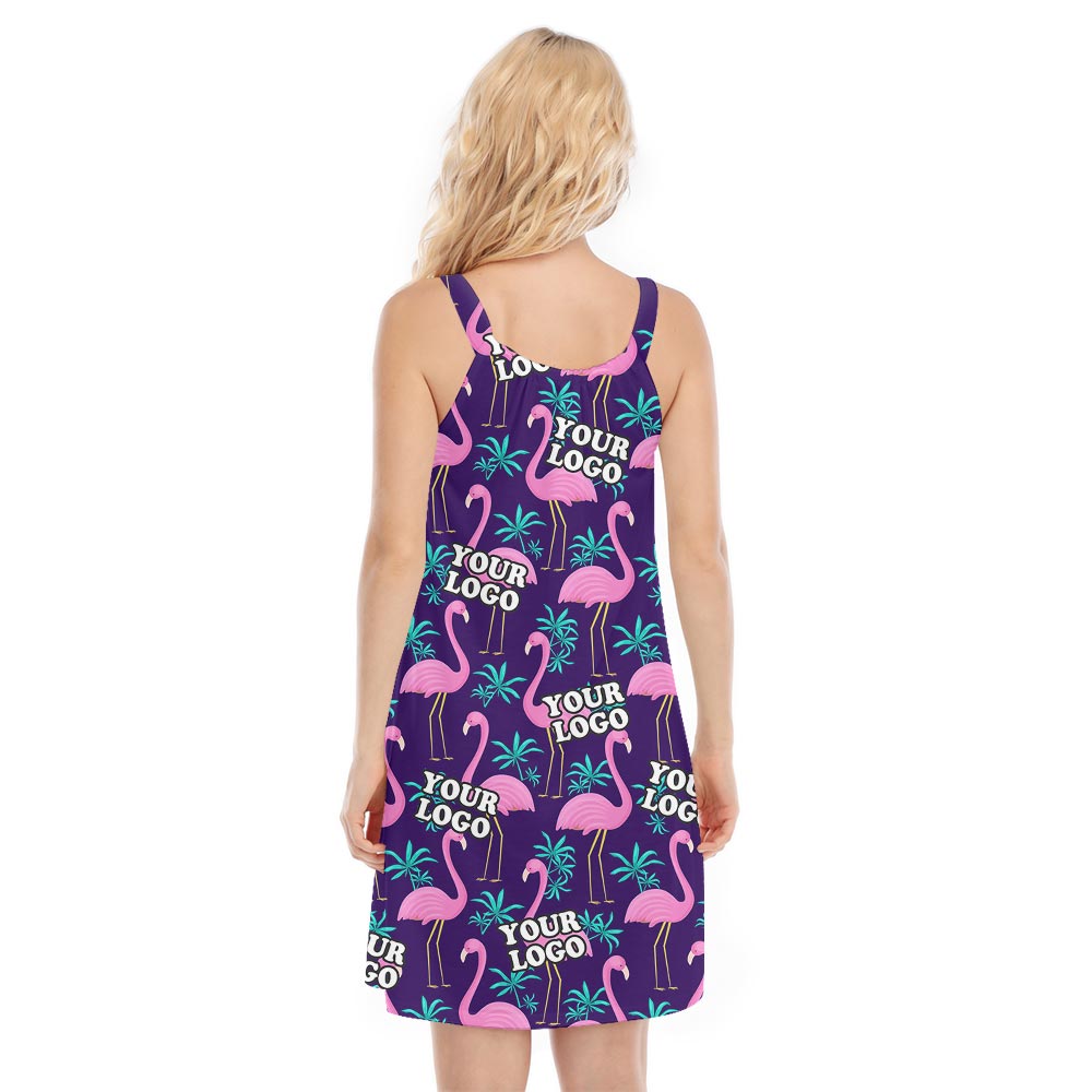 Lovely Pink Flamingo Women's Dress Customizable