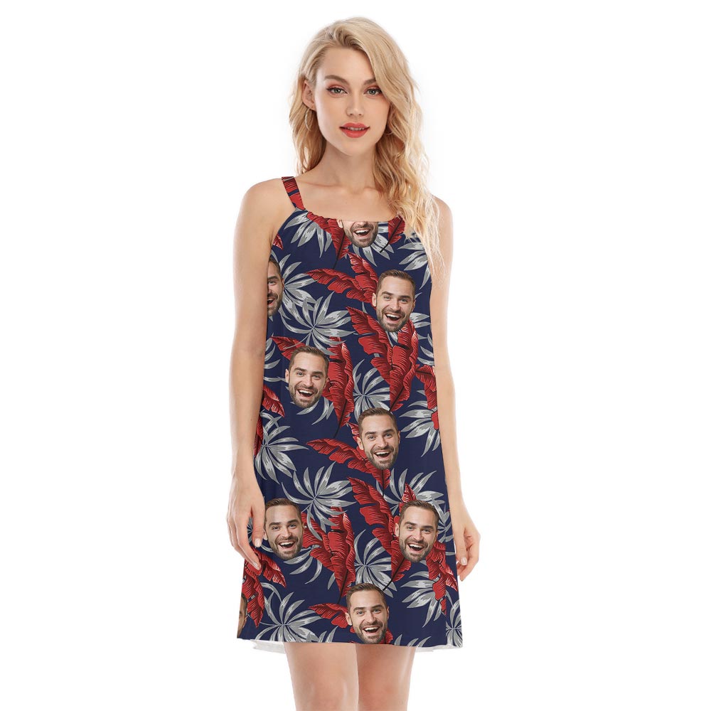 Funny Photo Personalized Women's Hawaiian Dress - variant image 1