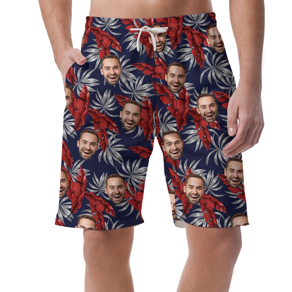 Men's Tropical Beach Shorts With 1-5 Faces - variant image 1