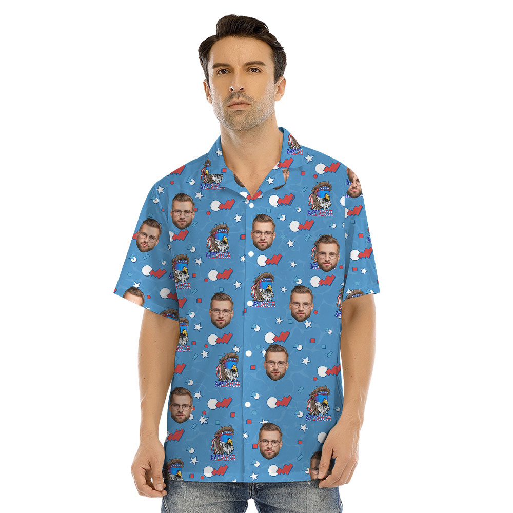 Cute 4th Of July Matching Hawaiian Shirt And Dress With 5 Faces