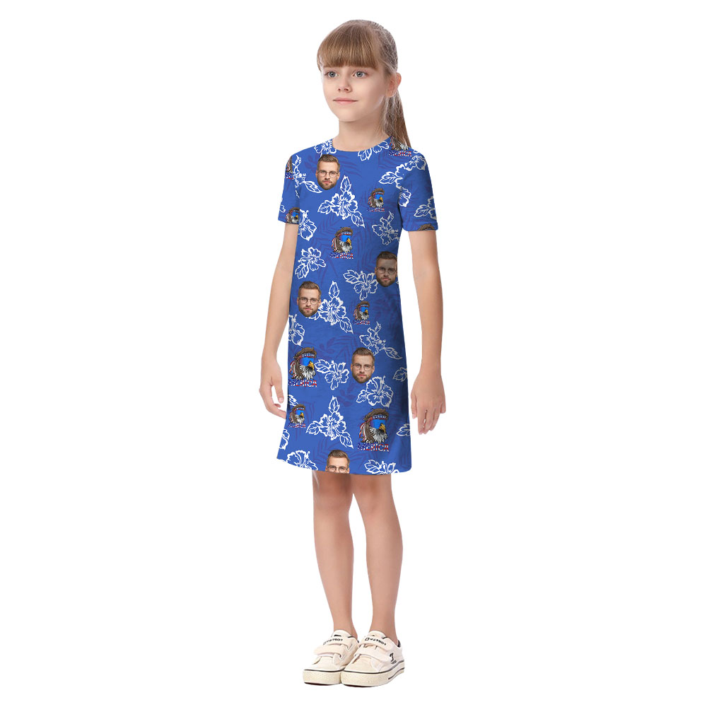 1-5 Faces On Fourth Of July Hawaiian Outfits For Family