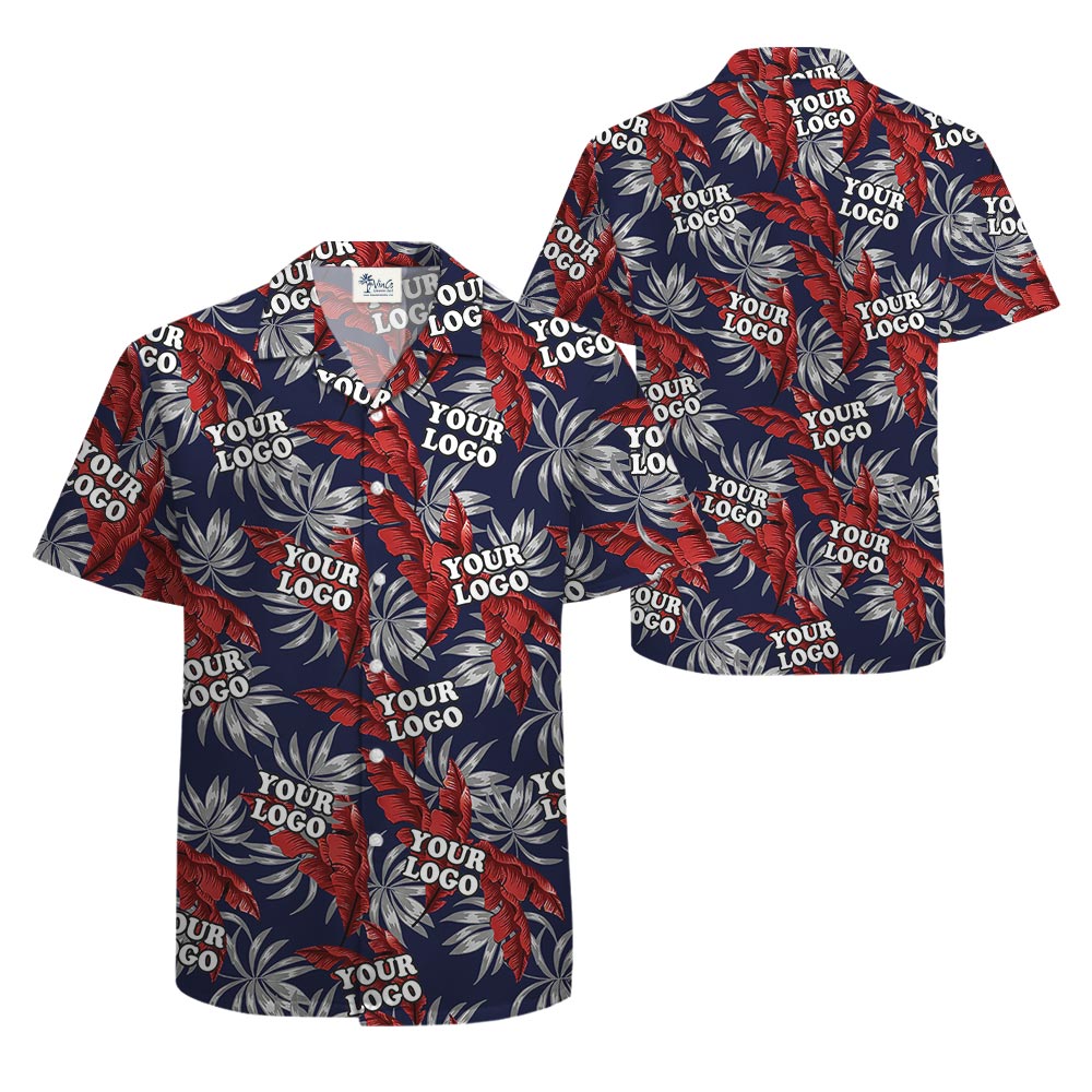 Custom Company Logo Matching Shirt Hawaiian Style