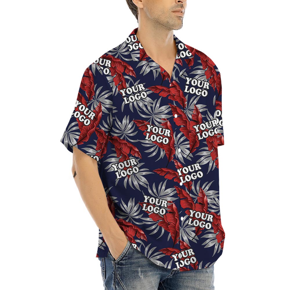 Custom Company Logo Matching Shirt Hawaiian Style