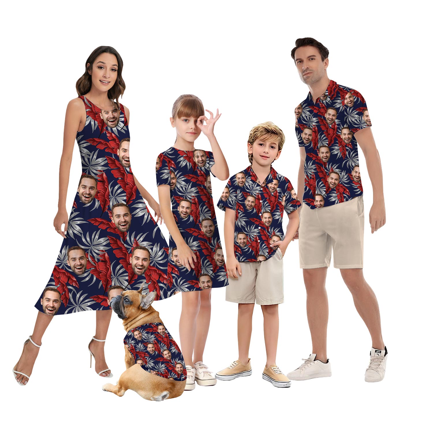 Personalized Family Matching Hawaiian Outfits With Custom Photo - variant image 1