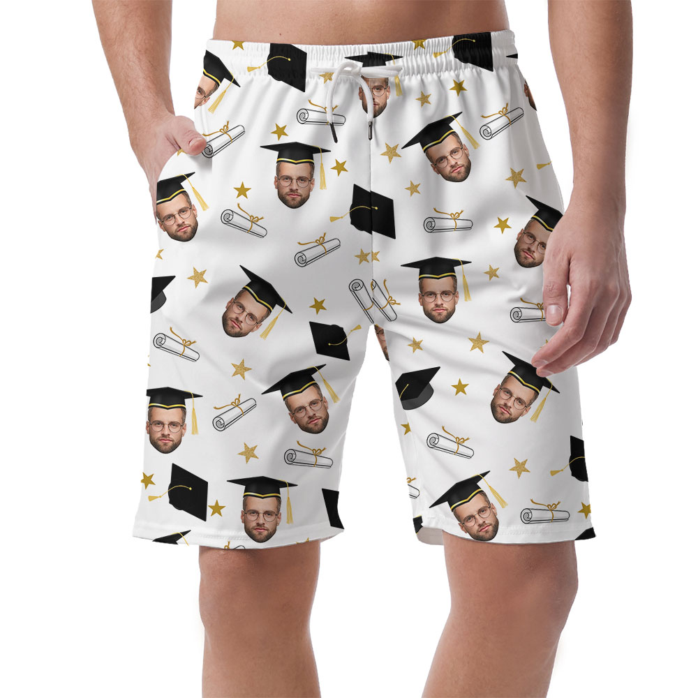 Custom Face Graduation Men's Casual Shorts - variant image 1