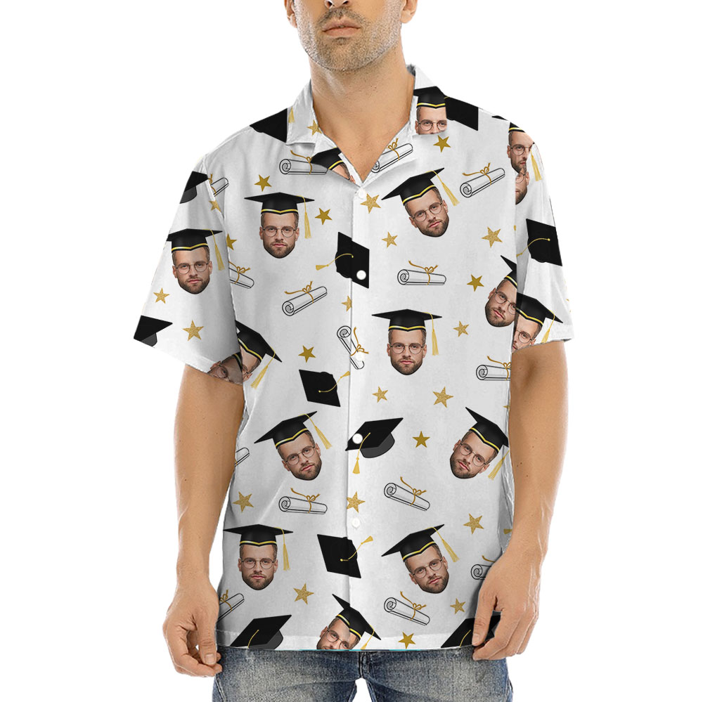 Custom Face Graduation Button Up Shirt - variant image 1