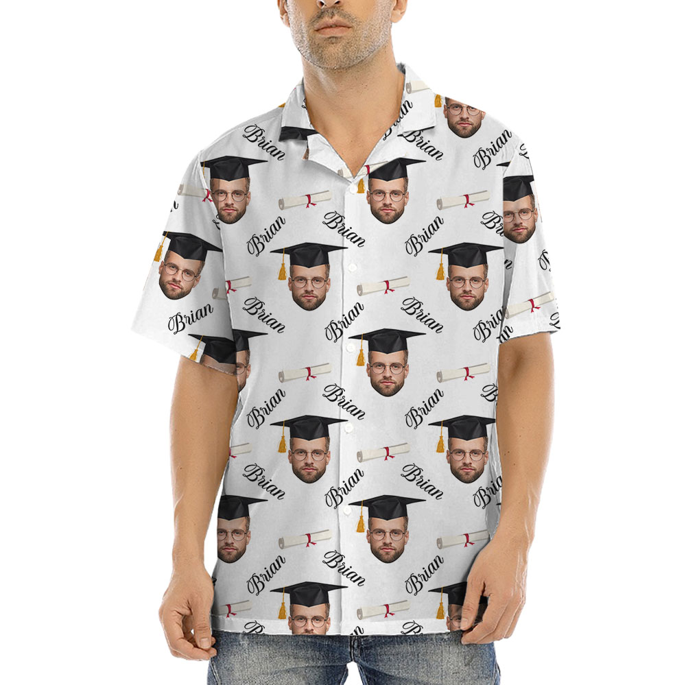 Custom Graduation Hawaiian Shirt With Face And Names - variant image 1