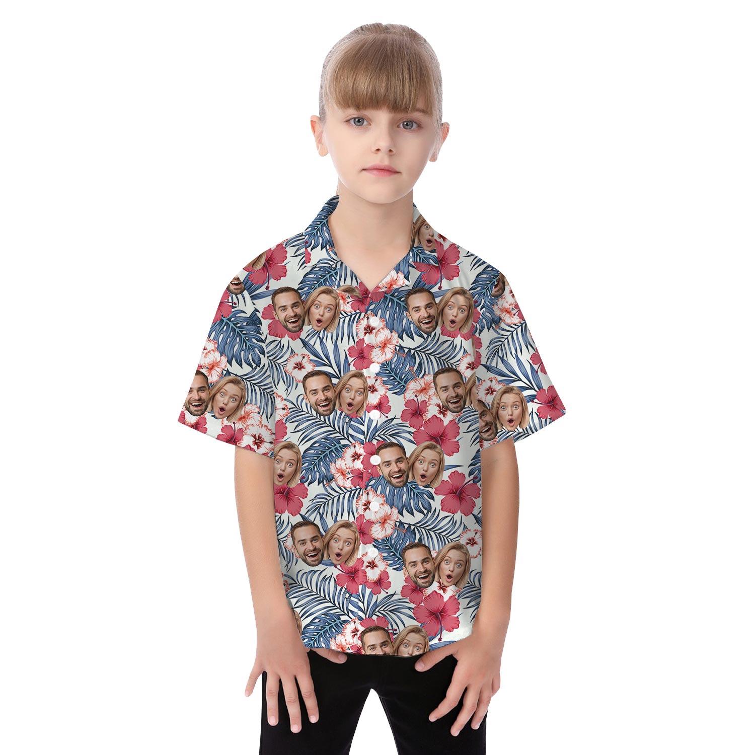Custom Husband And Wife Photo Family Hawaiian Shirt Dress Matching