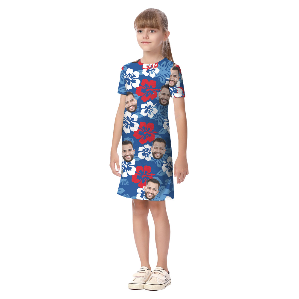 Hibiscus 4th Of July Matching Family Hawaiian Outfits With Custom Face