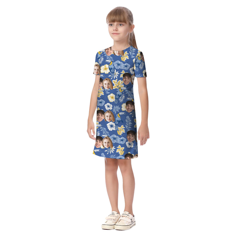 Unique Personalized Matching Family Shirt And Dress With 5 Faces
