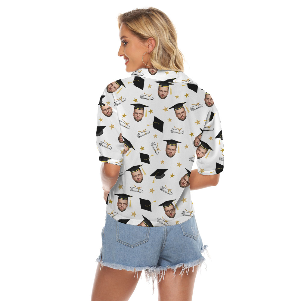 Cool Custom Face Graduation Women's Crop Top