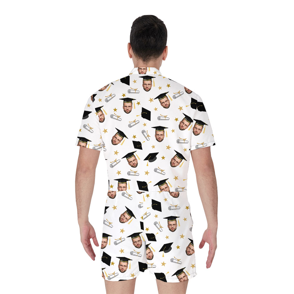 Custom Face Men's Romper For Graduation Day