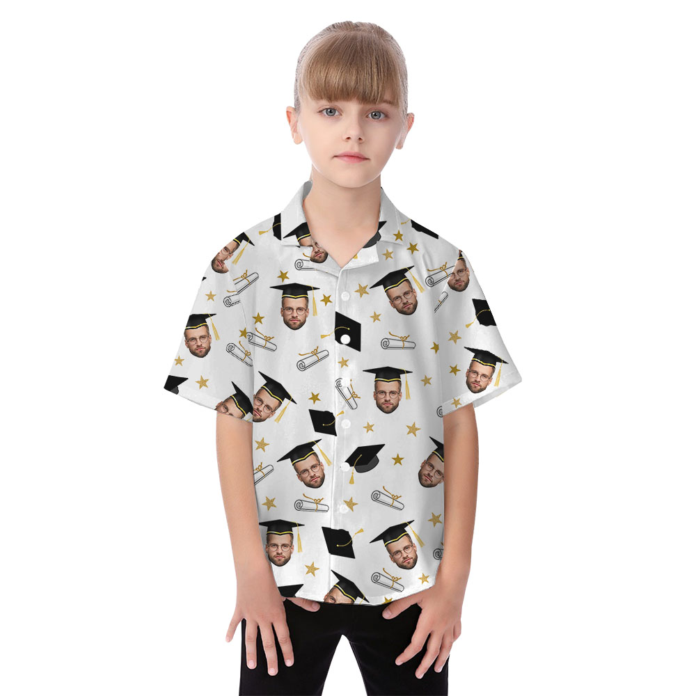 Graduation Matching Hawaiian Shirt And Dress With Faces
